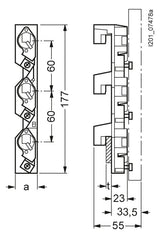 SIEMENS D0-Sicherungssockel 3p D02 REG 5SG6202 63A 400V Kst