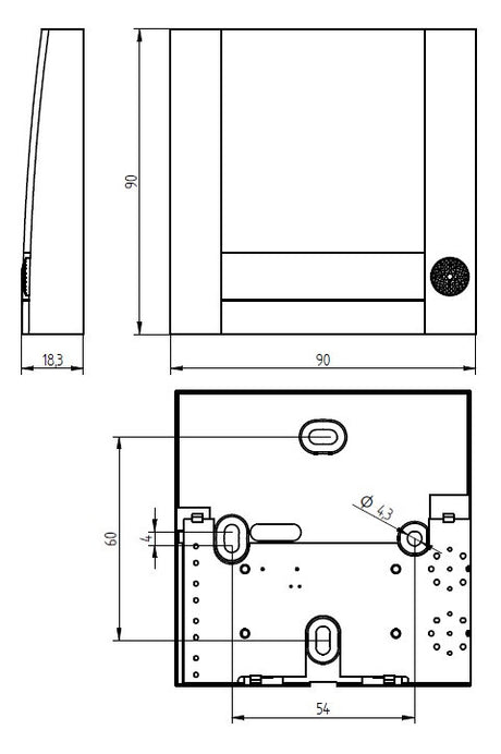 GROTHE Klingeltableau syst.unabh Kst AP DOMOLUX SIM/SW 1tast si