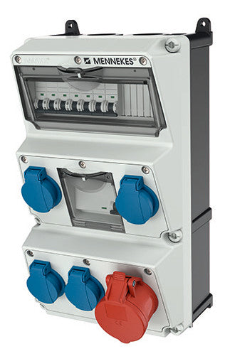 MENNEKES CEE-Kombi Kst gr IP44 4Steckd AMAXX 930019 1x16A5p400V LS-Schalter