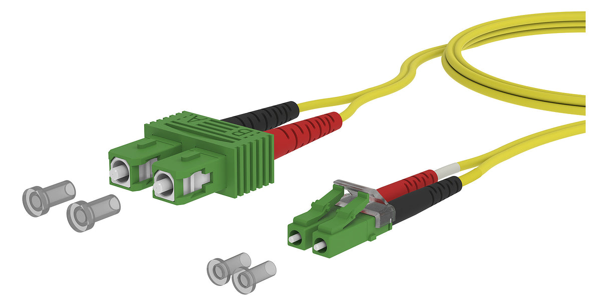 METZ CONNECT LWL-Patchkabel SC-D/LC-D SM 151P1EAJA05E APC OS2 0,5m ge