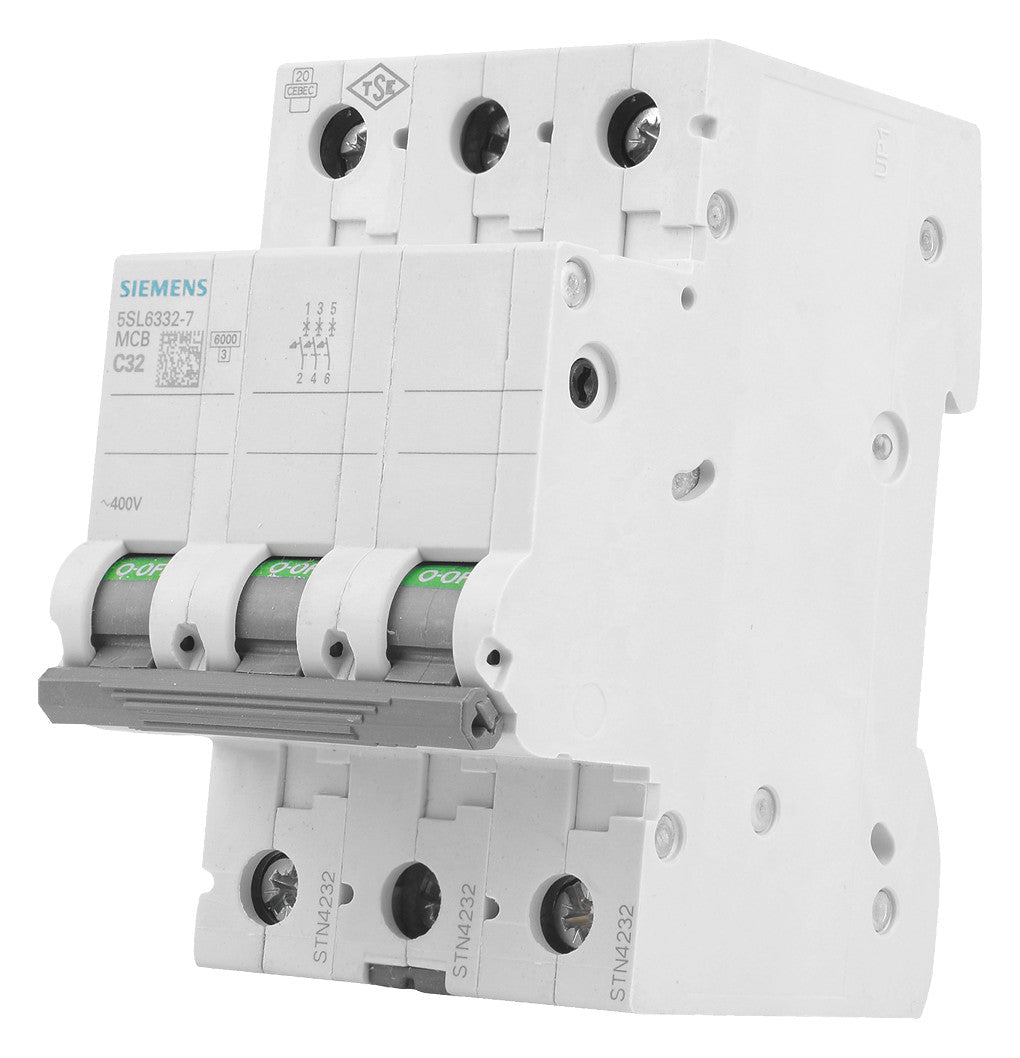 SIEMENS Leitungsschutzschalter UC C 32A 5SL6332-7 3p 400V 3TE 50Hz IP20
