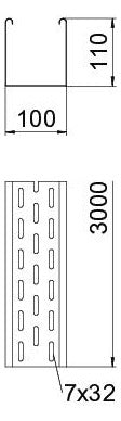 BETTERMANN Kabelrinne ST 110x100x1mm MKS-Serie MKS 110 FS mitgel.Verb