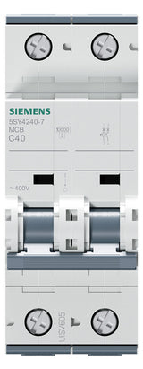 SIEMENS Leitungsschutzschalter UC C 40A 5SY4240-7 1+N 400V 2TE 50Hz IP20
