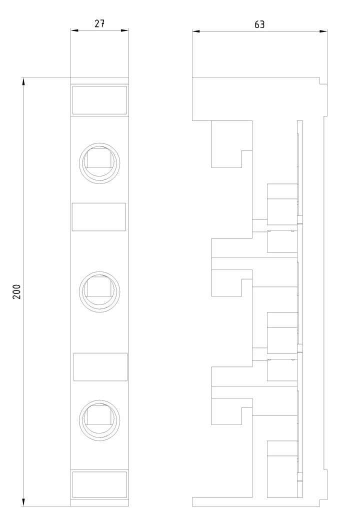 SIEMENS D0-Sicherungssockel 3p D02 REG 5SG6206 63A 400V Kst m.Abd