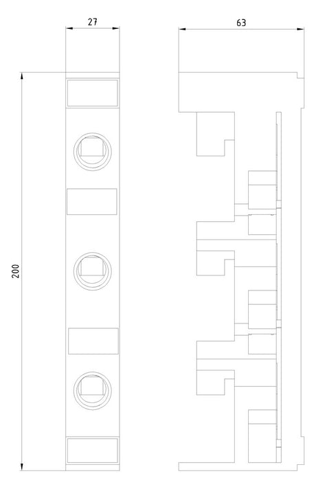 SIEMENS D0-Sicherungssockel 3p D02 REG 5SG6206 63A 400V Kst m.Abd