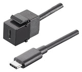 BACHMANN Einsatz USB-C 1f sw Klemmbef 917.121 ohne Beschriftungsfeld