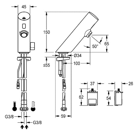 Franke Elek.Standarm., F3, m.Mischhebel 6l, Batterie | 2030033388