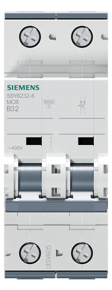 SIEMENS Leitungsschutzschalter UC B 32A 5SY6232-6 1+N 400V 2TE 50Hz IP20