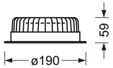 REGIOLUX LED-Einbaustrahler 21W Konv ws relo-RDES-O/190 2000 840 ET 1LED 4000K