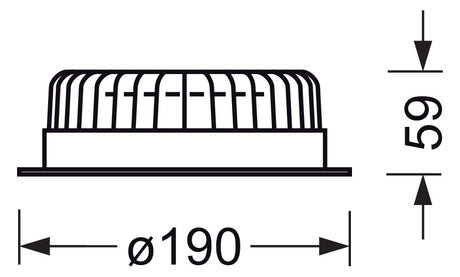 REGIOLUX LED-Einbaustrahler 21W Konv ws relo-RDES-O/190 2000 840 ET 1LED 4000K