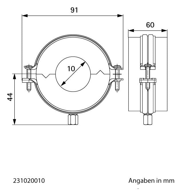 Walraven Kälteschelle BISOFIX MW DSD: 20mm - Gewinde: M8/M10 - 10mm | 231020010