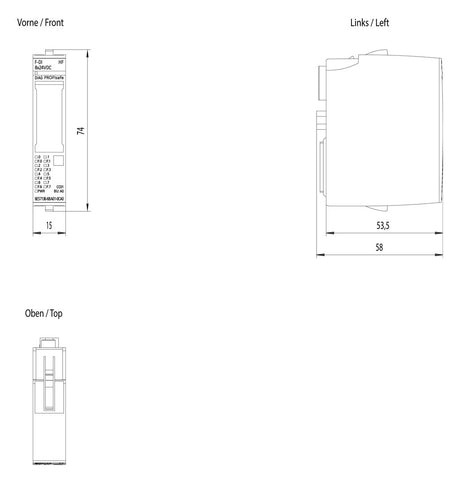 SIEMENS Digital I/O-Modul DC 19,2-28,8V 6ES7136-6BA01-0CA0 8Eing 24V