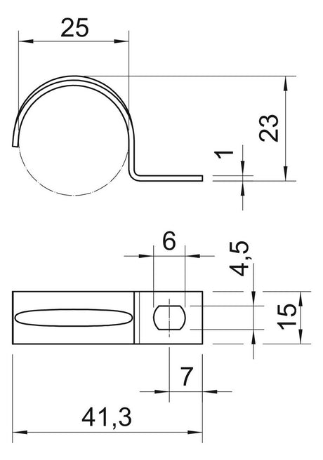 BETTERMANN Befestigungsschelle 1f  25mm 604 25 G einlappig ST hfr
