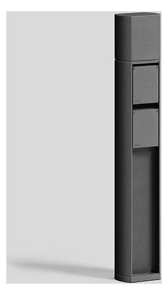 BEGA Steckdosensäule Metall graphit IP44 71097 2Steckd 600x110x75mm