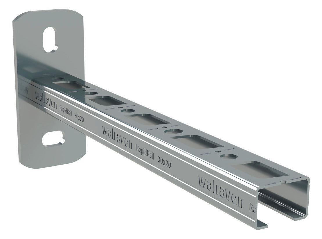 Walraven Wandkonsole RapidRail 30x20 ev L: 250 mm mit Schnittmarkierungen | 66032025