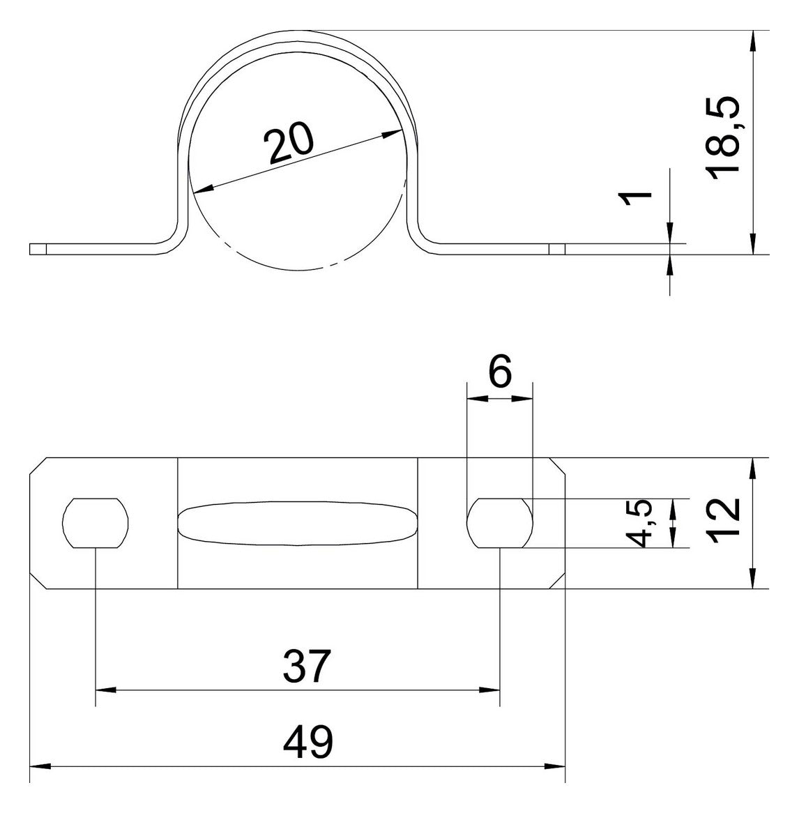 BETTERMANN Befestigungsschelle 1f  20mm 605 20 G zweilappig ST