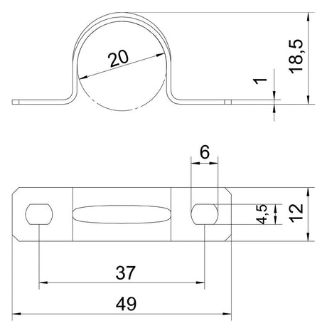 BETTERMANN Befestigungsschelle 1f  20mm 605 20 G zweilappig ST