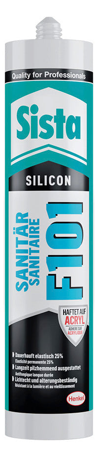 Walraven Silikon Sista F101 Sanitär 300ml sauervern. pilzhemm. transparent | HE-L21TR