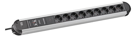 BACHMANN Steckdosenleiste 9f sw 1,75m PRIMO 331.007 35° IP20 Netzentstör ÜSS