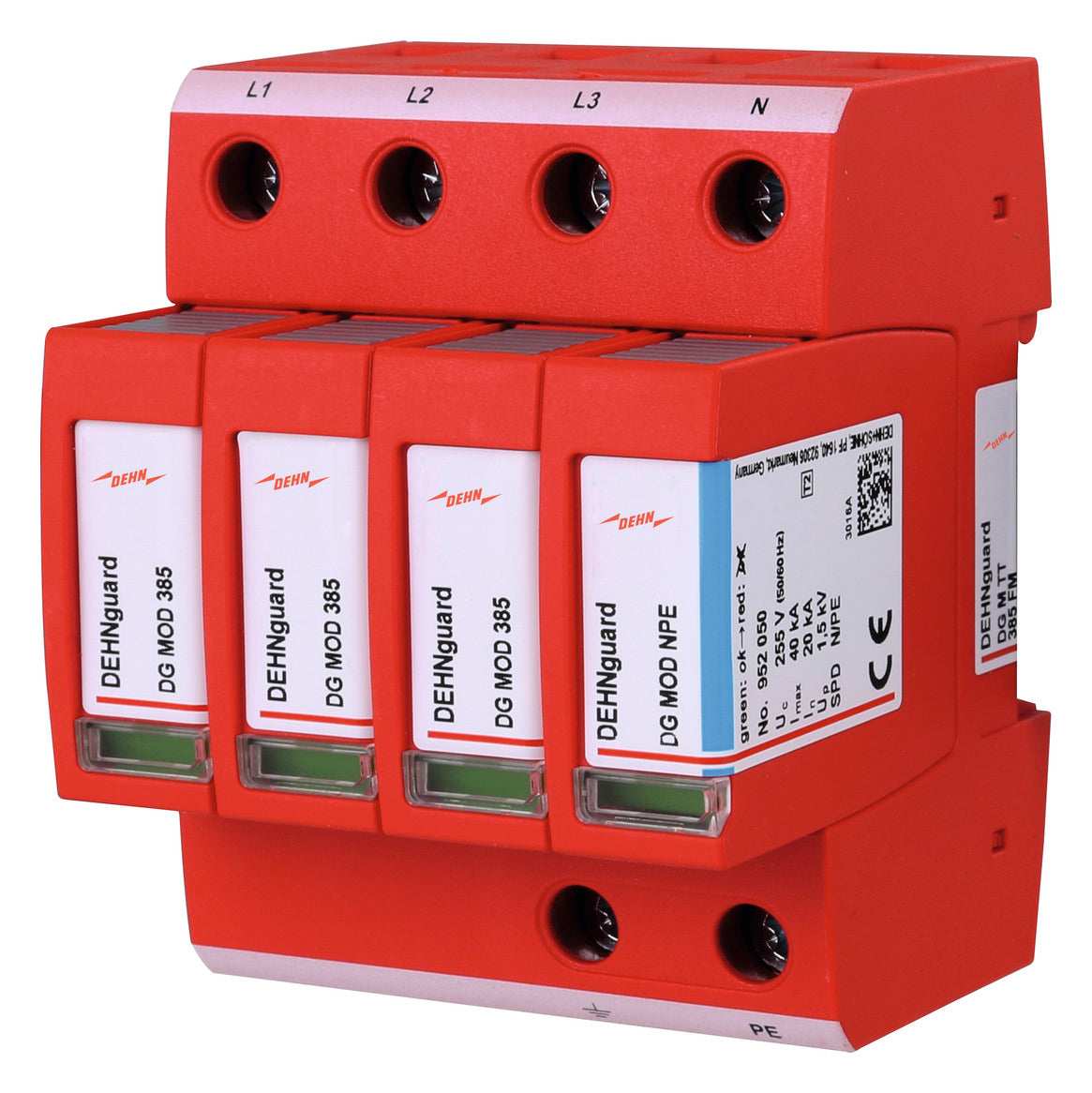 DEHN SE Überspannungsableiter 230VAC 4TE DG M TT 385 FM Netzform-TN-S/TT TS35