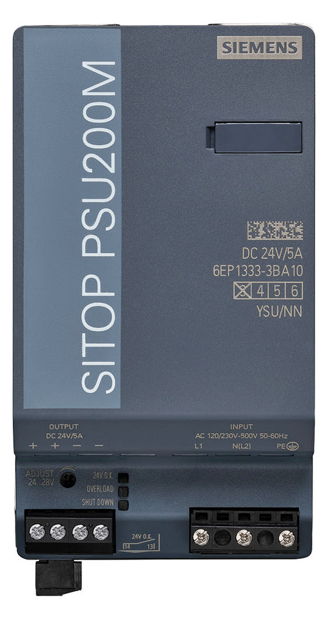 SIEMENS Gleichstromversorgung 24V 120W 6EP1333-3BA10 230-500VAC 5A 17VA IP20