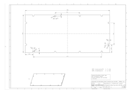 SPELSBERG Montageplatte Verteiler ST GMS 4 lack 260x580mm Lochung