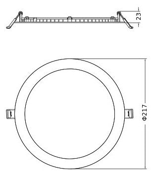 LEDVANCE LED-Einbaustrahler 10,5-19W ws DL SLIM ALU DA D205 V 19W MS 840 WT Konv