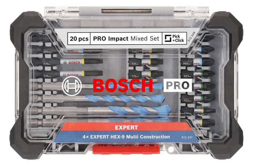 BOSCH-EW Werkzeugset 20tlg Bohrer 4xHSS BOHRER-/SCHRAUB Box