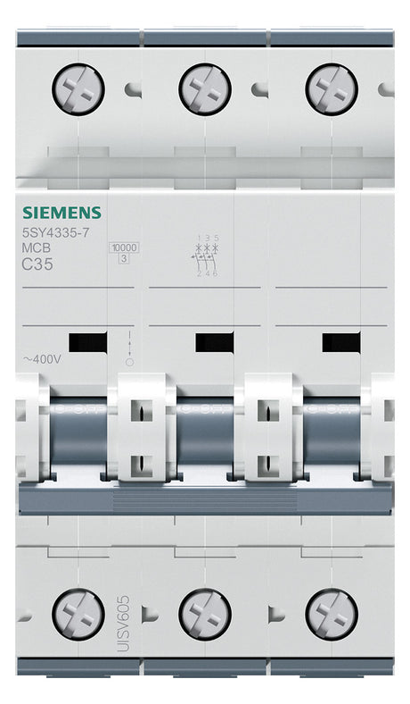 SIEMENS Leitungsschutzschalter UC C 35A 5SY4335-7 3p 400V 3TE 50Hz IP20