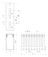 UNEX Verdrahtungskanal 60x30 grau,RAL7035,PVC-M1 60.30.77
