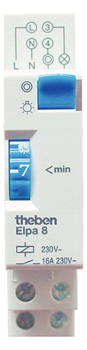 THEBEN Treppenlichtzeitschalter REG mech TLZ ELPA 8 230VAC 3/4Leiter 230V/AC 1TE