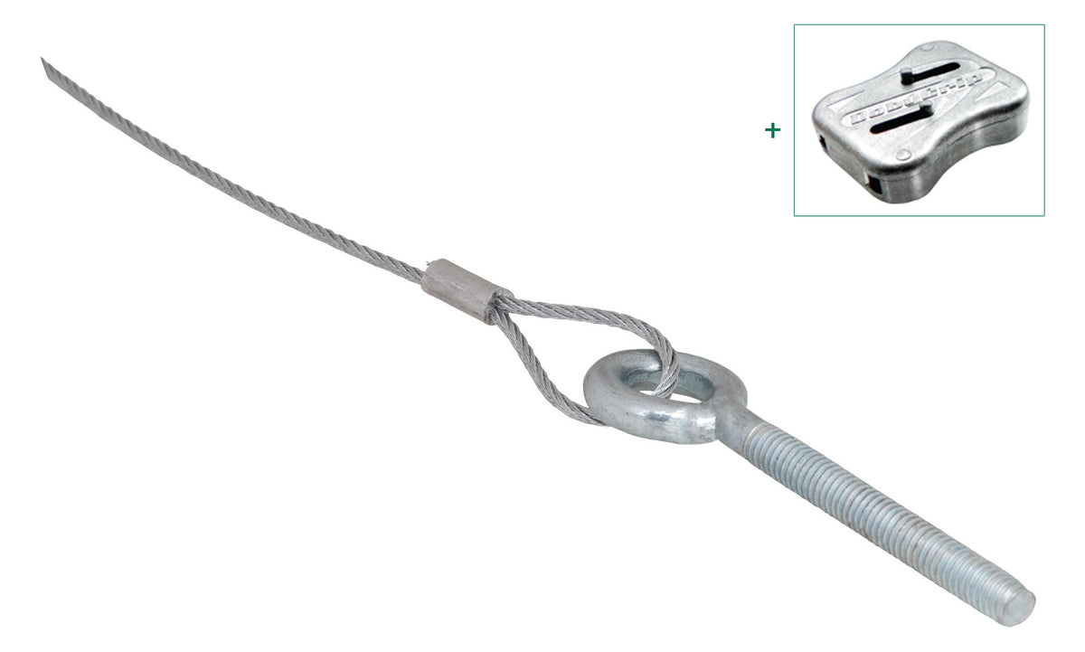 Walraven Drahtseil-Ringschraube DobyGrip M8 inkl. Drahtseil 1 m x 2 mm u. Schloss | 09482281