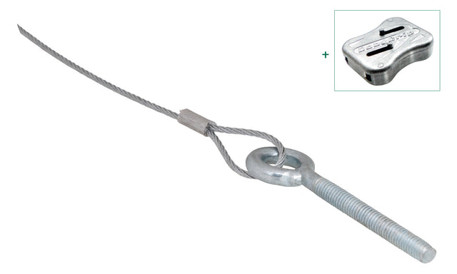Walraven Drahtseil-Ringschraube DobyGrip M8 inkl. Drahtseil 1 m x 2 mm u. Schloss | 09482281