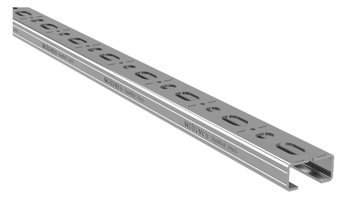 Walraven Montageschiene RapidRail 30x15 0,5m C-Profil sv | 650530150