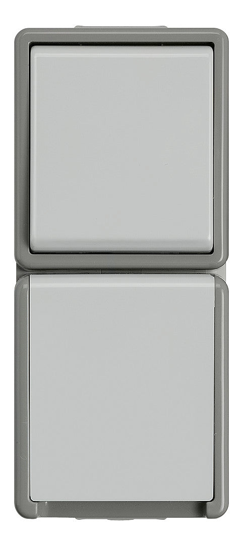 SIEMENS Steckdosenkombination AP Wechs DELTAfläche 5TA4816 gr IP44 glz
