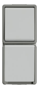 SIEMENS Steckdosenkombination AP Wechs DELTAfläche 5TA4816 gr IP44 glz