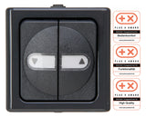 KOPP Jalousietaster -Einsatz anth glz 1p BLUEELECTRIC 560915006 Wippe IP44 BSF