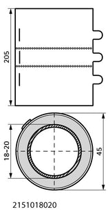 WALRAVEN Brandschutzmanschette Pacifyre MK II für br. Rohr / ged. MSV 20 mm