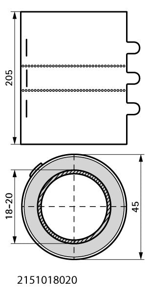 WALRAVEN Brandschutzmanschette Pacifyre MK II für br. Rohr / ged. MSV 20 mm