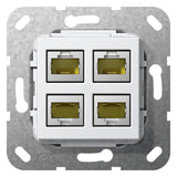 GIRA Einsatz Mod-Jack 4f rws Einsatz 569903 ohne Beschriftungsfeld