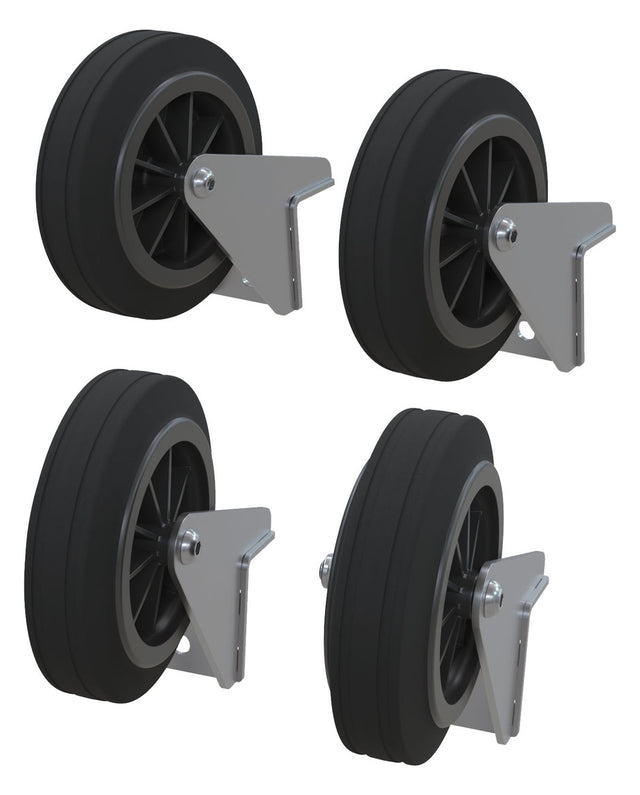 RUNPOTEC Transporträder - 4 Stk 125 mm Edelstahlgehäuse 20711