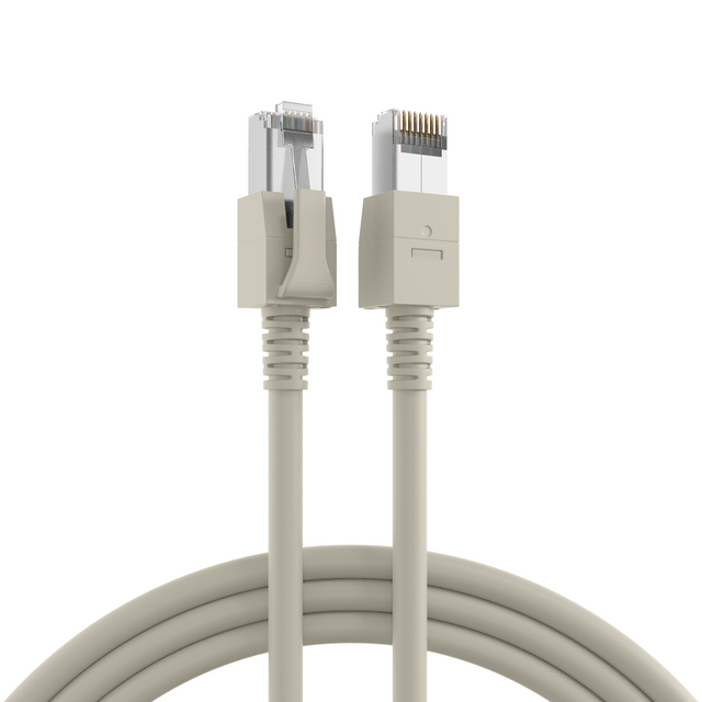 RJ45 Patchkabel Cat.6A S/FTP FRNC VC LED grau 5m Stück