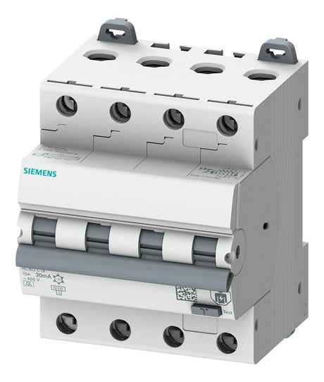 SIEMENS FI/LS-Schutzschalter B6 3p+N A 5SU1346-6FP06 0,03A 6kA 4TE 4p 400V