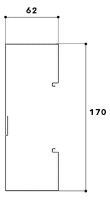 GGK Geräteeinbaukanal ST 170x62mm rws BRS 60x170/80-UT RAL9010 besch