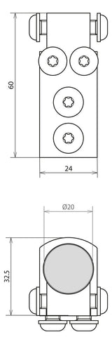 DEHN SE Anschlussklemme ST  20 g/vz AK TE 20 STGALZN