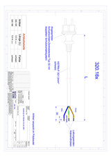 BACHMANN Netzanschlussleitung 5m 3x1qmm 320.186 16A sw IP20 Aderendh 0-70°C