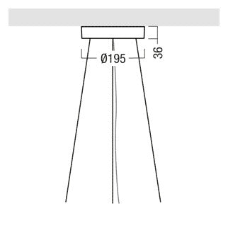 ZUMTOBEL Seilabhängung ws Kst L2000mm ONDARIA ONDA2 AST2