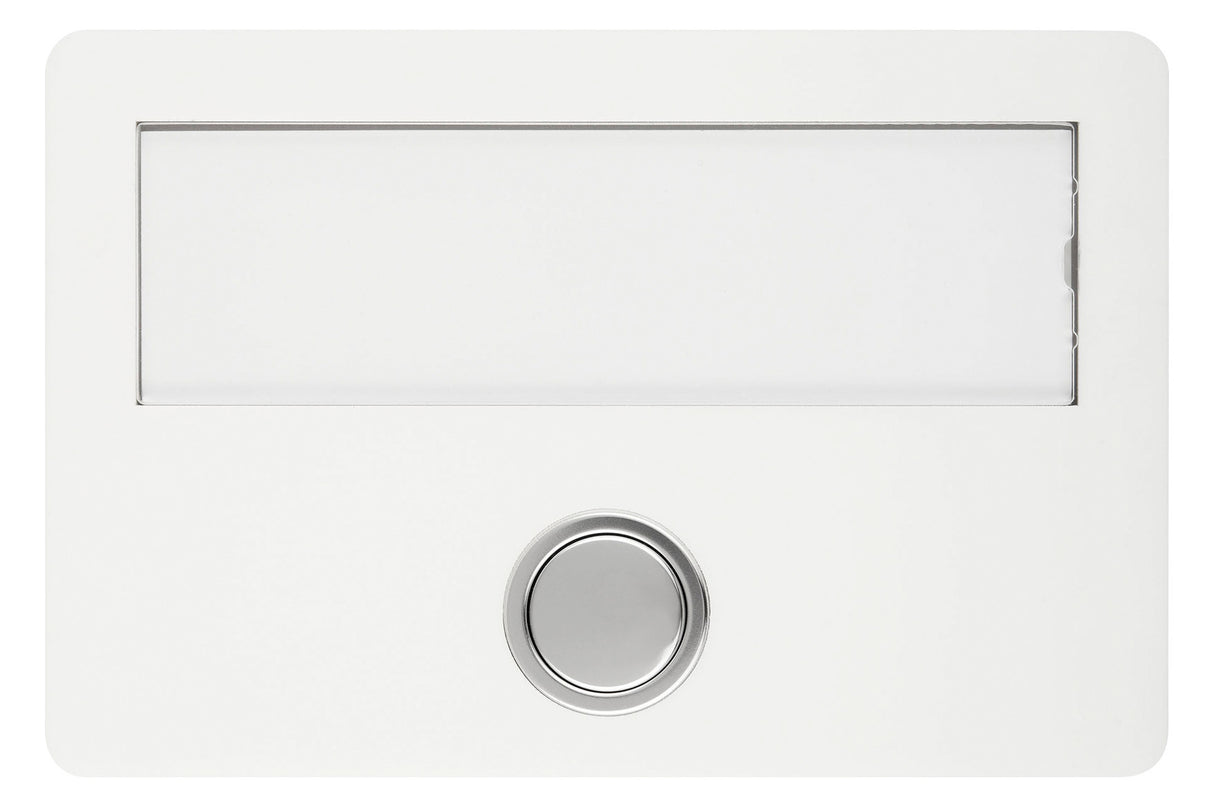 GROTHE Klingeltaster Kst ws AP rechteck ETA 642 LED ws m.Bel m.NamSchild