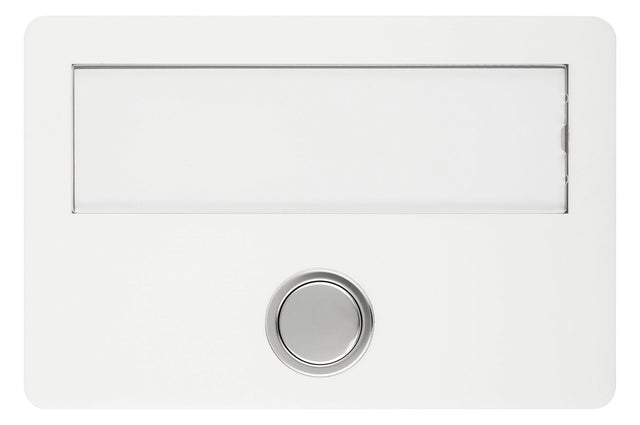 GROTHE Klingeltaster Kst ws AP rechteck ETA 642 LED ws m.Bel m.NamSchild