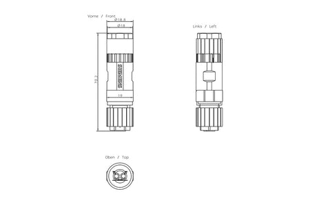 SIEMENS Rundsteckverbinder IP65/IP67 6GK1905-0EB10